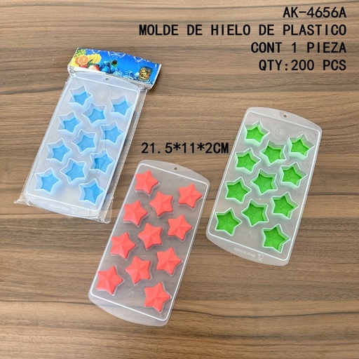 [AK-4656A [200 PZS/CAJA]] [AK-4656A]MOLDE DE HIELO DE PLASTICO