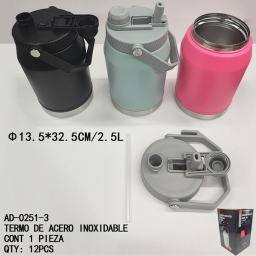 [AD-0251-3 [12 PZS/CAJA]] [AD-0251-3]TERMO DE ACERO INOXIDABLE