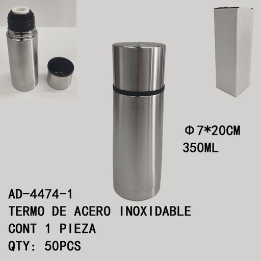 [AD-4474-1 [50 PZS/CAJA]] [AD-4474-1]TERMO DE ACERO INOXIDABLE