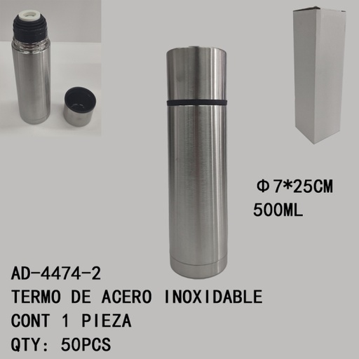 [AD-4474-2 [50 PZS/CAJA]] [AD-4474-2]TERMO DE ACERO INOXIDABLE