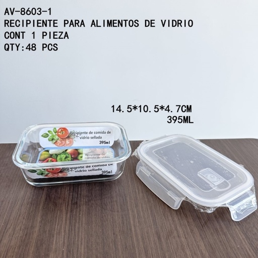 [AV-8603-1 [48 PZS/CAJA]] [AV-8603-1]RECIPIENTE PARA ALIMENTOS DE VIDRIO