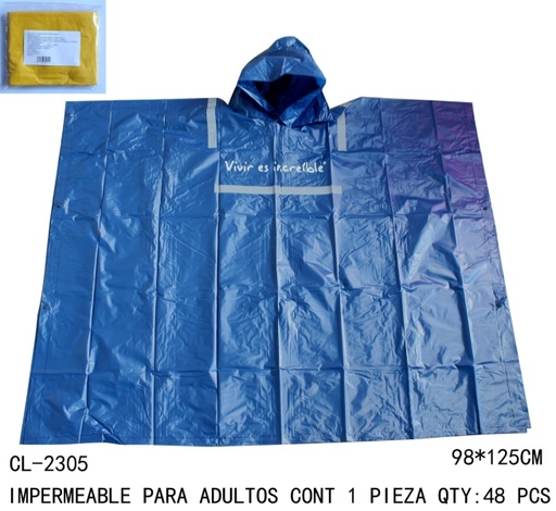 [CL-2305 [48 PZS/CAJA]] [CL-2305] IMPERMEABLE PARA ADULTOS