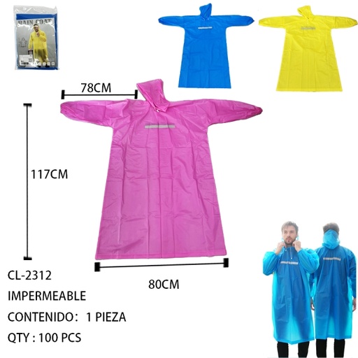 [CL-2312 [100 PZS/CAJA]] [CL-2312] IMPERMEABLE
