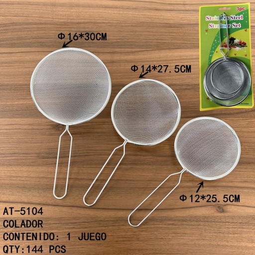 [AT-5104 [144 PZS/CAJA]] [AT-5104]COLADOR