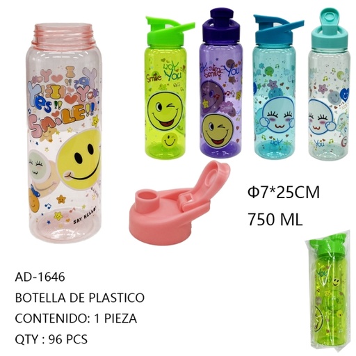 [AD-1646 [96 PZS/CAJA]] [AD-1646]BOTELLA DE PLATICO