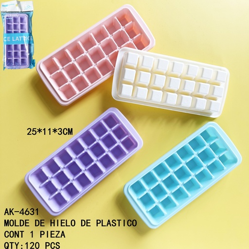 [AK-4631 [120 PZS/CAJA]] [AK-4631]MOLDE DE HIELO DE PLASTICO