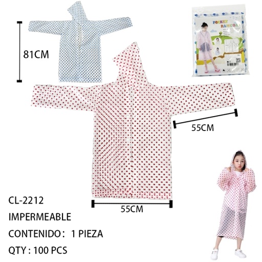 [CL-2212 [100 PZS/CAJA]] [CL-2212]IMPERMEABLE