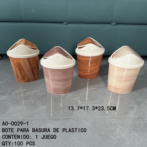 [AO-0029-1 [100 PZS/CAJA]] [AO-0029-1]BOTE PARA BASURA DE PLASTICO
