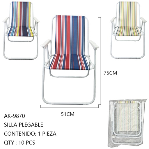 [AK-9870 [10 PZS/CAJA]] [AK-9870]SILLA PLEGABLE