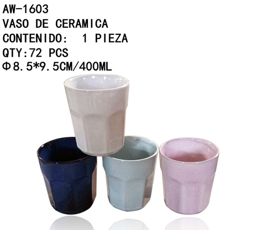 [AW-1603 [72 PZS/CAJA]] [AW-1603]VASO DE CERAMICA