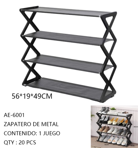[AE-6001 [20 PZS/CAJA]] [AE-6001]ZAPATERO DE METAL