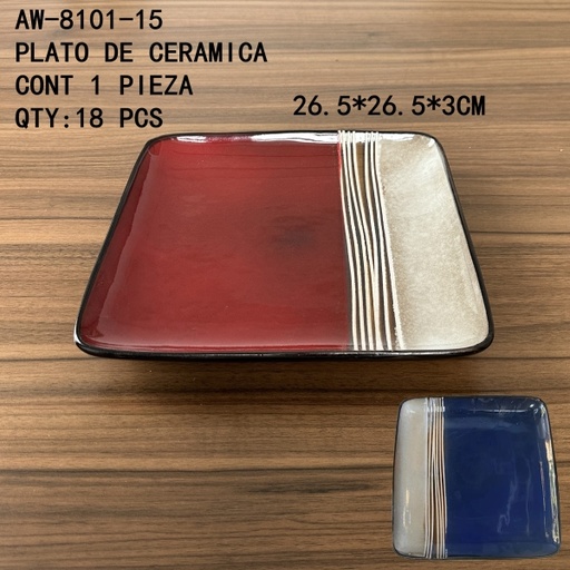 [AW-8101-15 [18 PZS/CAJA]] [AW-8101-15]PLATO DE CERAMICA