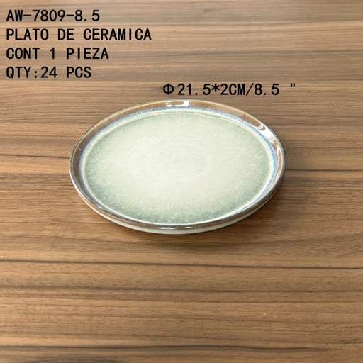 [AW-7809-8.5 [24 PZS/CAJA]] [AW-7809-8.5]PLATO DE CERAMICA
