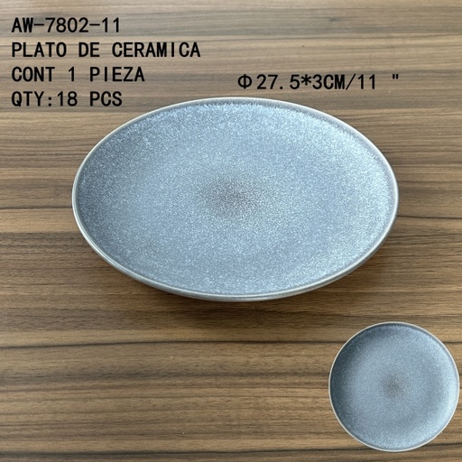 [AW-7802-11 [18 PZS/CAJA]] [AW-7802-11]PLATO DE CERAMICA