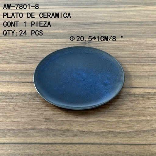[AW-7801-8 [24 PZS/CAJA]] [AW-7801-8]PLATO DE CERAMICA