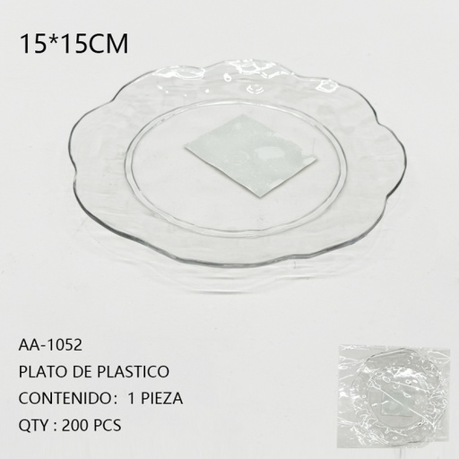 [AA-1052 [200 PZS/CAJA]] [AA-1052]PLATO DE PLASTICO