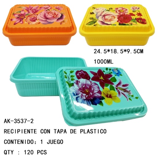 [AK-3537-2 [120 PZS/CAJA]] [AK-3537-2]RECIPIENTE CON TAPA DE PLASTICO