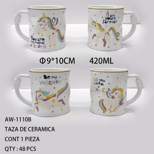 [AW-1110B [48 PZS/CAJA]] [AW-1110B]TAZA DE CERAMICA