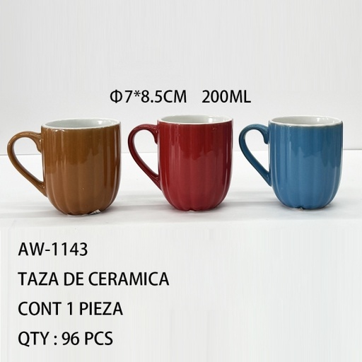[AW-1143 [96 PZS/CAJA]] [AW-1143]TAZA DE CERAMICA