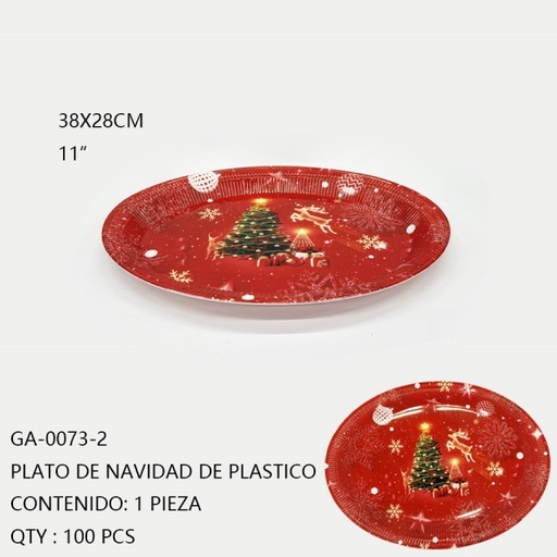 [GA-0073-2 [100 PZS/CAJA]] [GA-0073-2]CHAROLA DE NAVIDAD