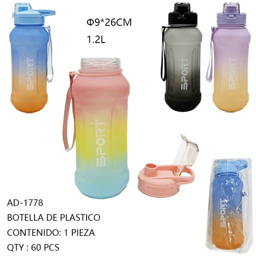 [AD-1778 [60 PZS/CAJA]] [AD-1778]BOTELLA DE PLASTICO