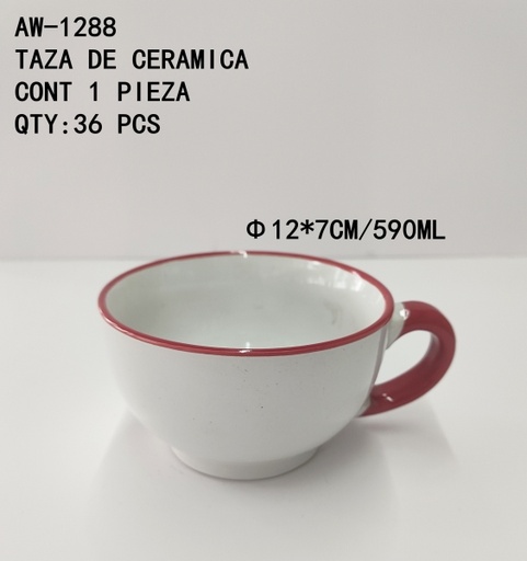 [AW-1288 [36 PZS/CAJA]] [AW-1288]TAZA DE CERAMICA