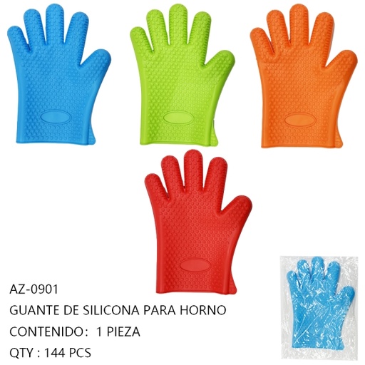 [AZ-0901 [144 PZS/CAJA]] [AZ-0901]GUANTE DE SILICONA PARA HORNO