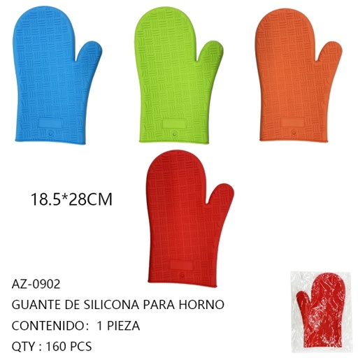 [AZ-0902 [160 PZS/CAJA]] [AZ-0902]GUANTE DE SILICONA PARA HORNO