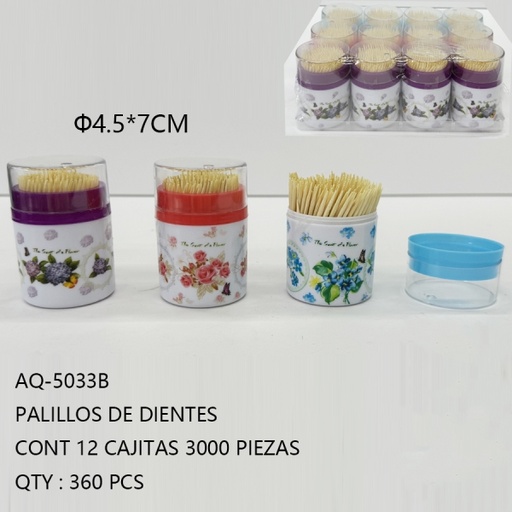 [AQ-5033B [360 PZS/CAJA]] [AQ-5033B]PALILLOS DE DIENTES