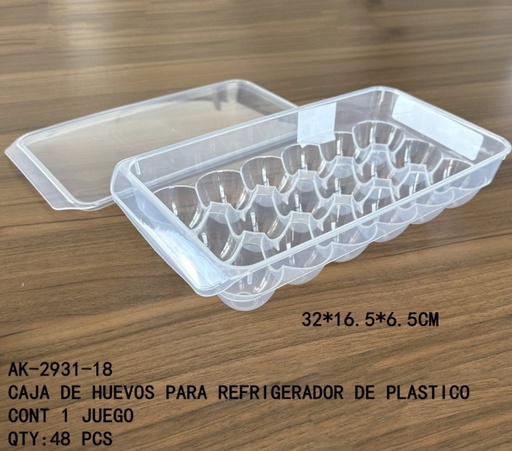 [AK-2931-18 [48 PZS/CAJA]] [AK-2931-18]CAJA DE HUEVOS PARA REFRIGERADOR DE PLASTICO