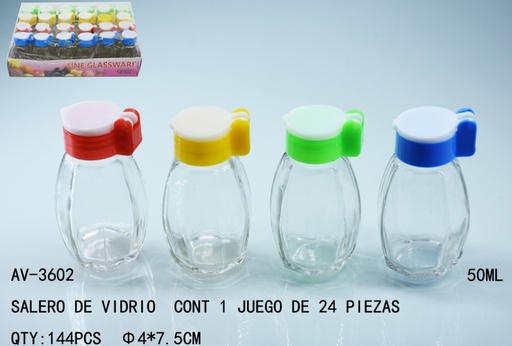 [AV-3602 [144 PZS/CAJA]] [AV-3602]SALERO DE VIDRIO