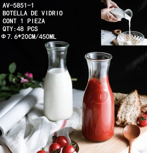 [AV-5851-1 [48 PZS/CAJA]] [AV-5851-1]BOTELLA DE VIDRIO