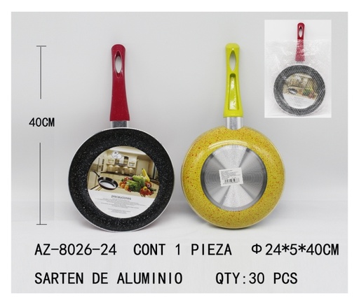 [AZ-8026-24 [30 PZS/CAJA]] [AZ-8026-24]SARTEN DE ALUMINIO
