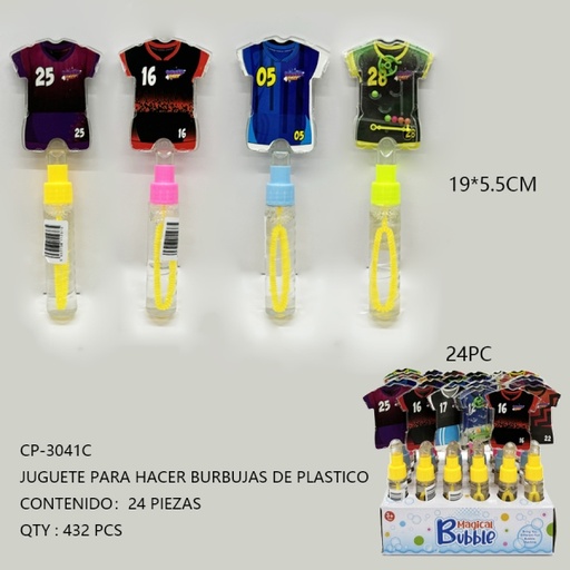 [CP-3041C [432 PZS/CAJA]] [CP-3041C]JUGUETE PARA HACER BURBUJAS DE PLASTICO