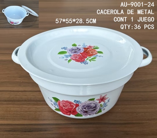 [AU-9001-24 [36 PZS/CAJA]] [AU-9001-24]CACEROLA DE METAL
