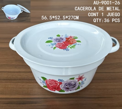 [AU-9001-26 [36 PZS/CAJA]] [AU-9001-26]CACEROLA DE METAL