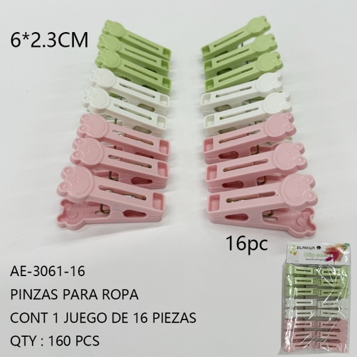 [AE-3061-16 [160 PZS/CAJA]] [AE-3061-16]PINZAS PARA ROPA