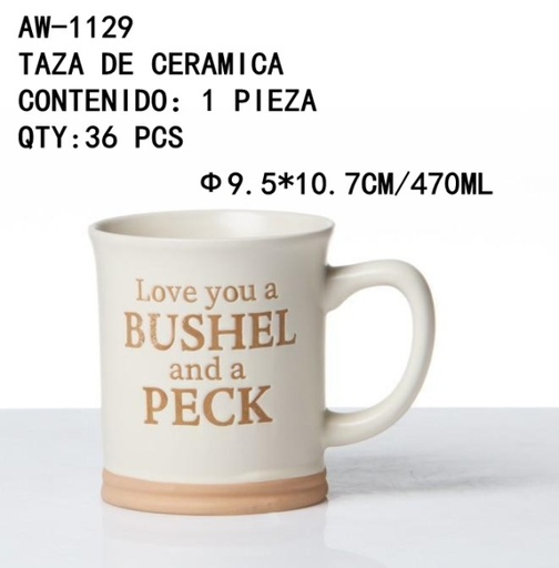 [AW-1129 [36 PZS/CAJA]] [AW-1129]TAZA DE CERAMICA
