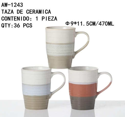 [AW-1243 [36 PZS/CAJA]] [AW-1243]TAZA DE CERAMICA