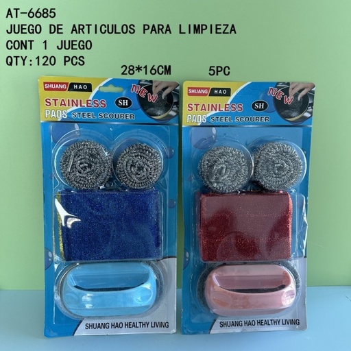 [AT-6685 [120 PZS/CAJA]] [AT-6685]JUEGO DE ARTICULOS PARA LIMPIEZA