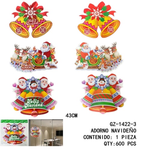 [GZ-1422-3 [600 PZS/CAJA]] [GZ-1422-3]ADORNO NAVIDEÑO