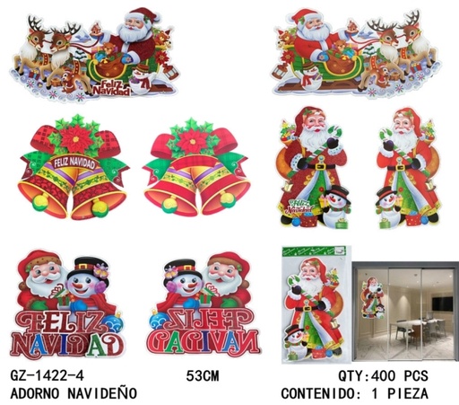 [GZ-1422-4 [400 PZS/CAJA]] [GZ-1422-4]ADORNO NAVIDEÑO