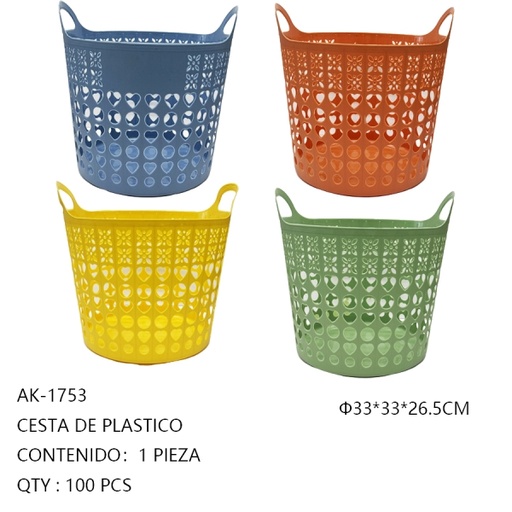 [AK-1753 [100 PZS/CAJA]] [AK-1753]CESTA DE PLASTICO