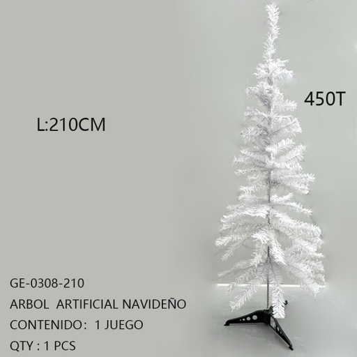 [GE-0308-210 [1 PZS/CAJA]] [GE-0308-210]ARBOL  ARTIFICIAL NAVIDEÑO 210CM