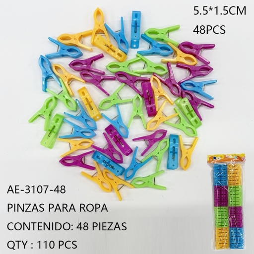 [AE-3107-48 [110 PZS/CAJA]] [AE-3107-48]PINZAS PARA ROPA