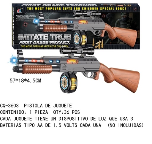 [CQ-3603 [36 PZS/CAJA]] [CQ-3603]PISTOLA DE JUGUETE