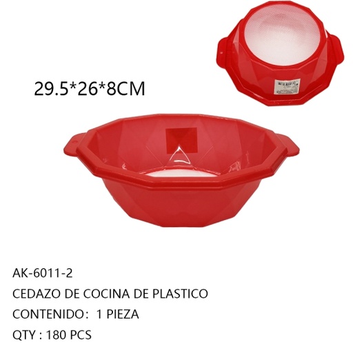 [AK-6011-2 [180 PZS/CAJA]] [AK-6011-2]CEDAZO DE COCINA DE PLASTICO