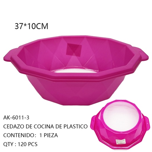 [AK-6011-3 [120 PZS/CAJA]] [AK-6011-3]CEDAZO DE COCINA DE PLASTICO
