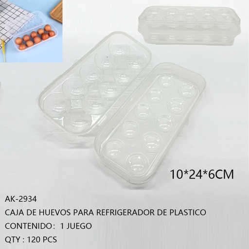[AK-2934 [120 PZS/CAJA]] [AK-2934]CAJA DE HUEVOS PARA REFRIGERADOR DE PLASTICO