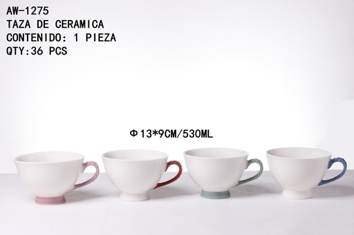 [AW-1275 [36 PZS/CAJA]] [AW-1275]TAZA DE CERAMICA